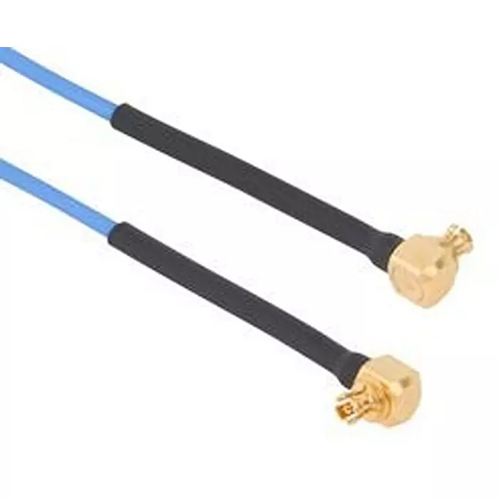 AMPHENOL RF Cable Assembly, R/A SMPM PLUG-PLUG, 50 OHM/18", 095-725-132-018