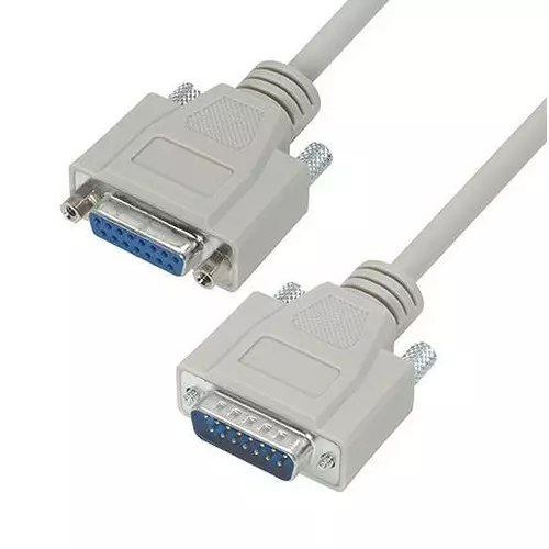 L-COM Cable Assembly, Db15 Plug-Rcpt, 1, CSMN15MF-1