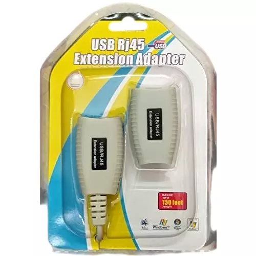 PremiumAV USB 2.0 to RJ45 Lan Adapter Extension Compatible With USB Cameras, Printers, Web Cameras, Keyboard & Mouse, MST-3177