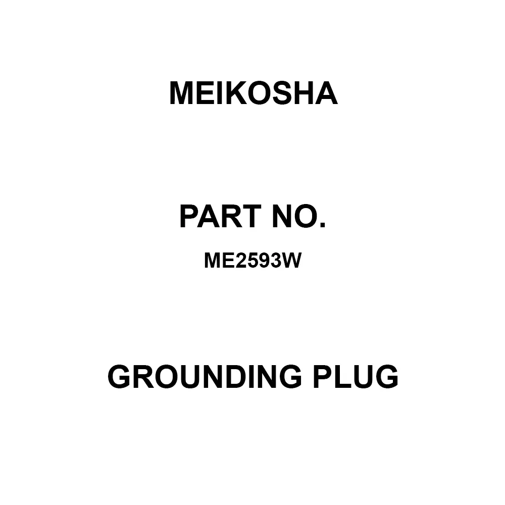 Meikosha Grounding Plug 250 V Rated Voltage 15 Amp Current, ME2593W (Pack of 400)