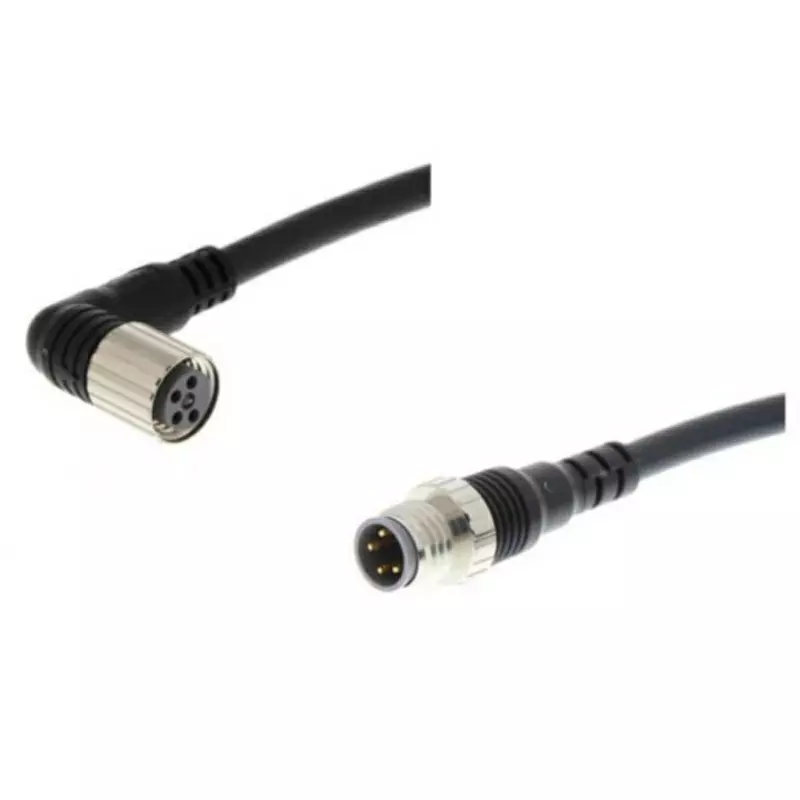 Omron Round Connector (M8 / S8) Connector With Cable Socket Plug Both Sides Connector, XS3W-M424-405-R