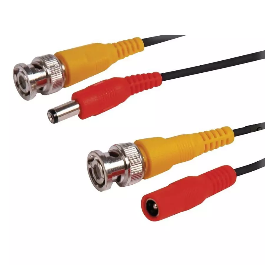MULTICOMP PRO Audio / Video Cable Assemblies 25 Black CCTV BNC Video/Power Siamese Cable, 82-16610