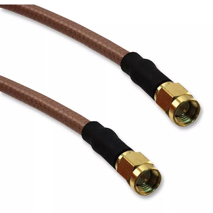 AMPHENOL RF RF Coaxial Cable Assemblies COAXIAL CABLE, RG142, SMA PLUG, 0.5M, 135101-07-M0.50