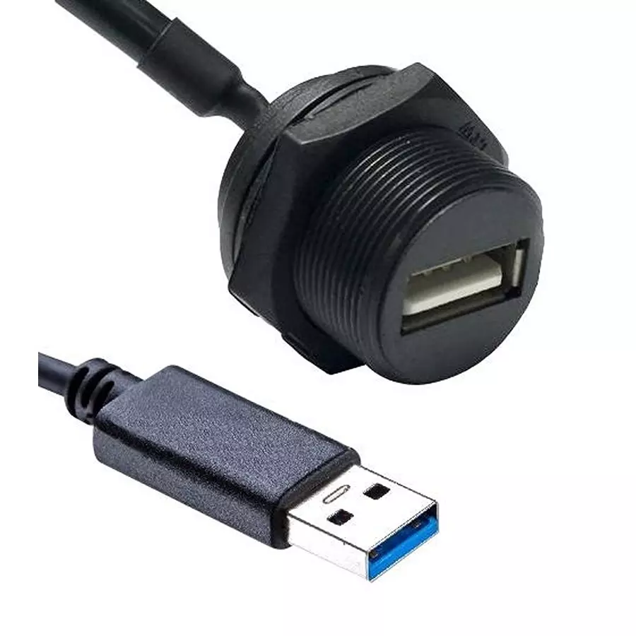 AMPHENOL LTW USB CABLE, TYP A PLUG-TYP A RCPT, 300MM, UA-30PMFL-SC7B30.