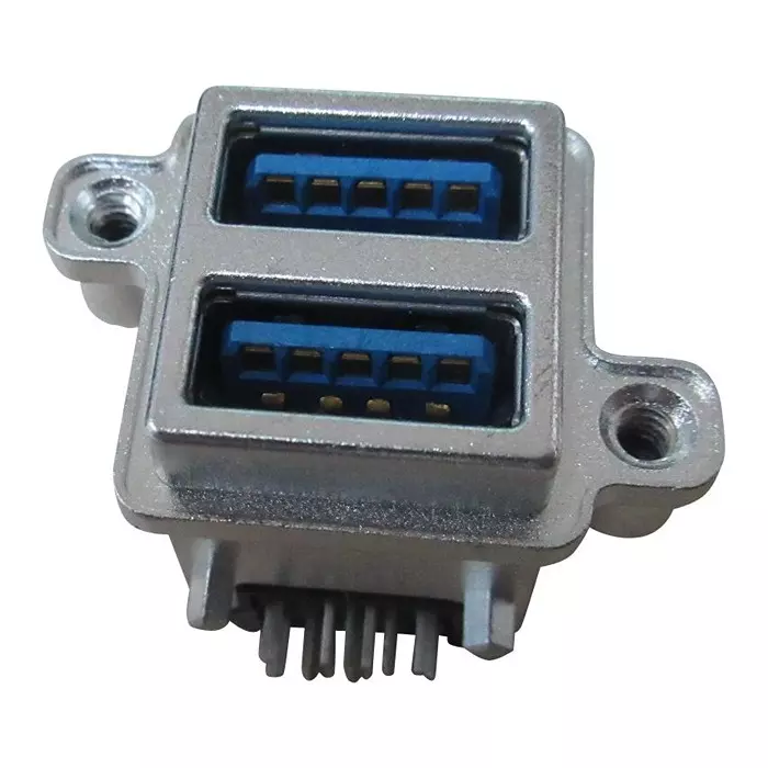 AMPHENOL COMMUNICATIONS SOLUTIONS SEALED USB, 3.0 TYPE A, RCPT, 2PORT, MUSBR-4193-M0
