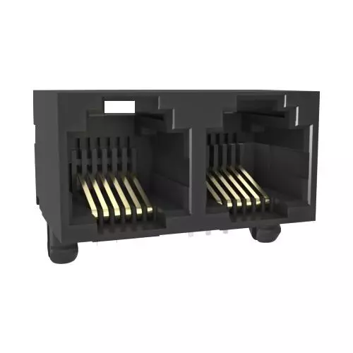 AMPHENOL COMMUNICATIONS SOLUTIONS MODULAR CONN, 6P6C, CAT5, R/A JACK, TH, RJE7E2660400.