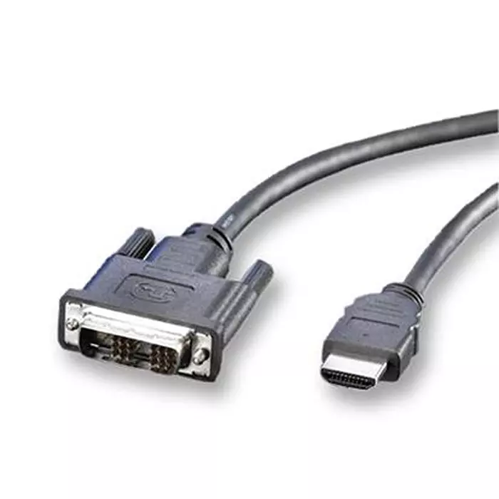 ROLINE DVI CABLE, DVI PLUG-HDMI PLUG, 2M, BLACK, 11.04.5522