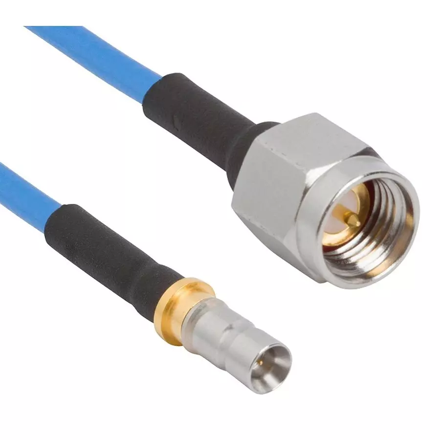 AMPHENOL SV MICROWAVE COAX CABLE, SMPM-SMA PLUG, 50 OHM, 12", 7032-7840
