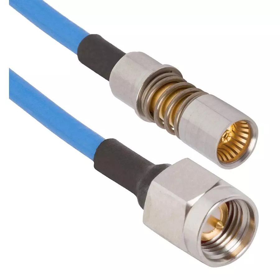 AMPHENOL SV MICROWAVE CABLE ASSY, BMA JACK-SMA PLUG, 12", 7093-0182