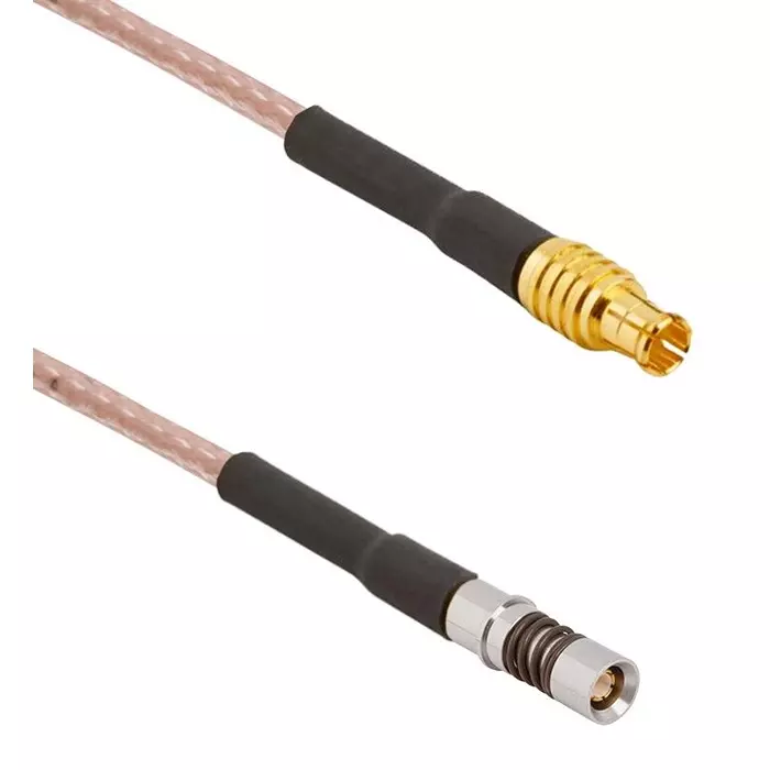 AMPHENOL SV MICROWAVE CABLE ASSY, BMZ JACK-MCX PLUG, 75 OHM, 7093-0279