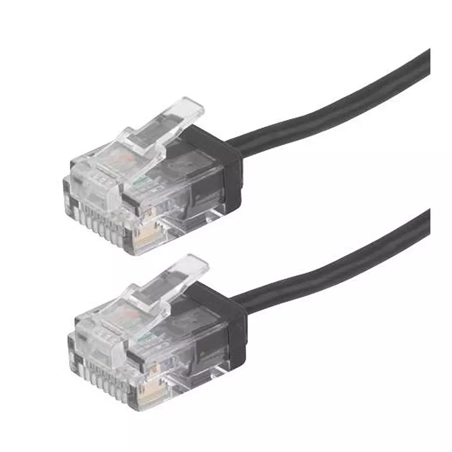 L-COM ENET CORD, CAT6, RJ45 PLUG-PLUG, 25FT, TRD634-BLK-25F