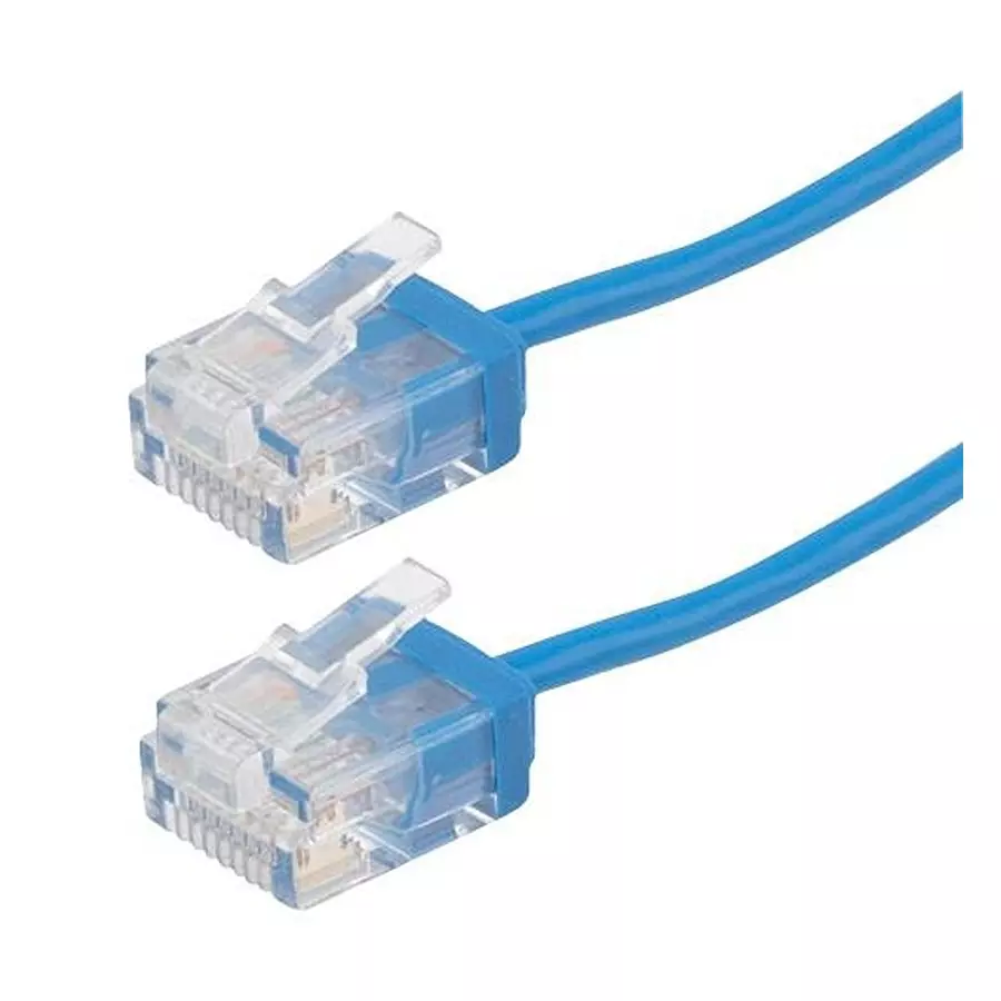 L-COM ENET CORD, CAT6, RJ45 PLUG-PLUG, 3FT, TRD634-BLU-3F