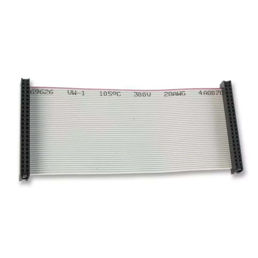 AMPHENOL COMMUNICATIONS SOLUTIONS Ribbon Cable, IDC Receptacle to IDC Receptacle, 20 Ways, 23.622 ", 600 mm, 2.54 mm, FC20600-S