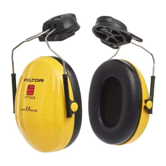 3M Optime I Ear Shells with Helmet Attachment 26dB Black Yellow, H510P3E-405-GU