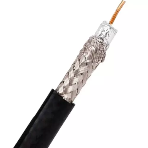 NBR RG6 Coaxial Cable CCA Audio & Video 1 m for TV, Satellite, Antenna, DVR, Set Top Box
