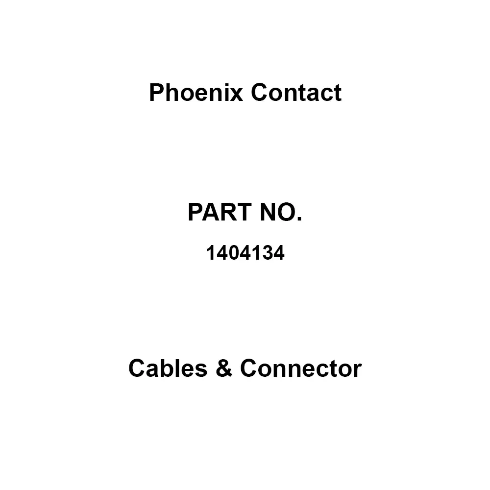 Phoenix Contact Cables & Connector 8 Pole M88 pin-M88 pin Connector, 1404134