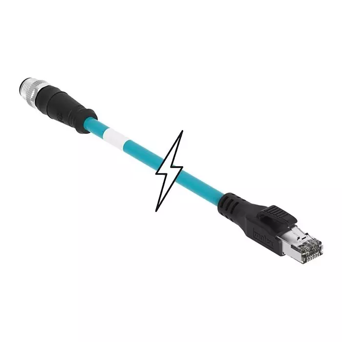 MOLEX Sensor Cable Assemblies SENSOR CORD, 4P M12 PLUG-RJ45 PLUG, 3.3 130048-0309