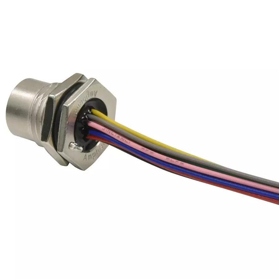 AMPHENOL LTW SENSOR CORD, 4P M12 RCPT-FREE END, 19.7", MSDS-04PFFC-SF8B50