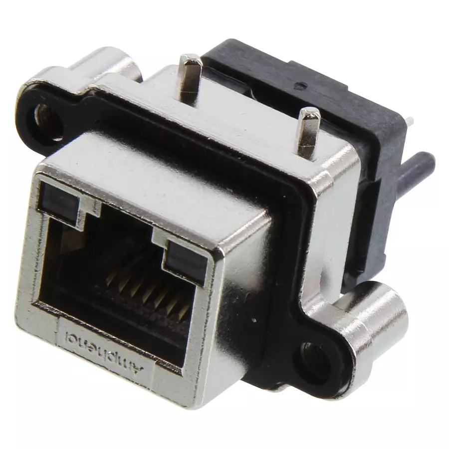 AMPHENOL COMMUNICATIONS SOLUTIONS RUGGED RJ45 JACK, 8P8C, 1PORT, TH, MRJ5484MF