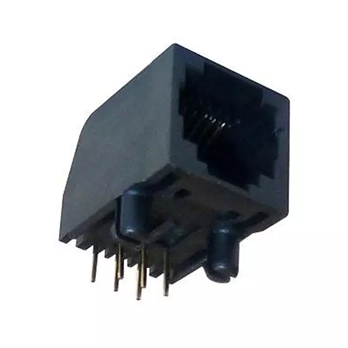 AMPHENOL COMMUNICATIONS SOLUTIONS RJ45 CONN, R/A JACK, 8P8C, 1PORT, TH, RJE031880290