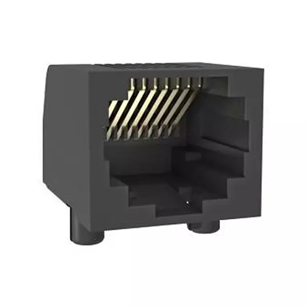 AMPHENOL COMMUNICATIONS SOLUTIONS MODULAR CONN, 8P8C, CAT5, R/A JACK, TH, RJE031880416.