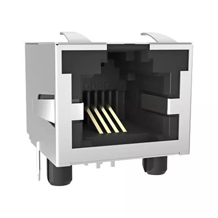 AMPHENOL COMMUNICATIONS SOLUTIONS MODULAR CONN, 6P4C, CAT5, JACK, TH, RJHSE7440.