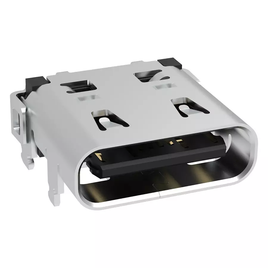 AMPHENOL COMMUNICATIONS SOLUTIONS USB CONN, 2.0 TYPE C, RCPT, 16POS, THT, GSB1C211110DS1HR.