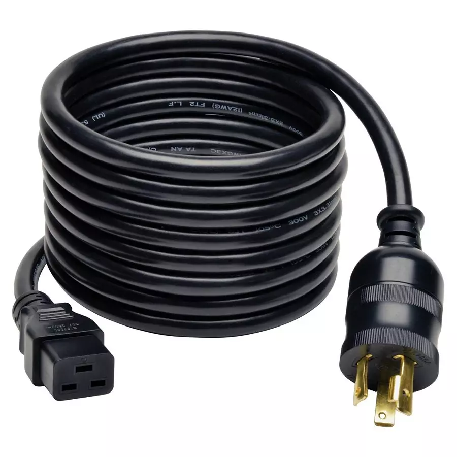 EATON TRIPP LITE PWR CORD, IEC C19/NEMA L6-30P, 12FT, 20A, P040-012-P30
