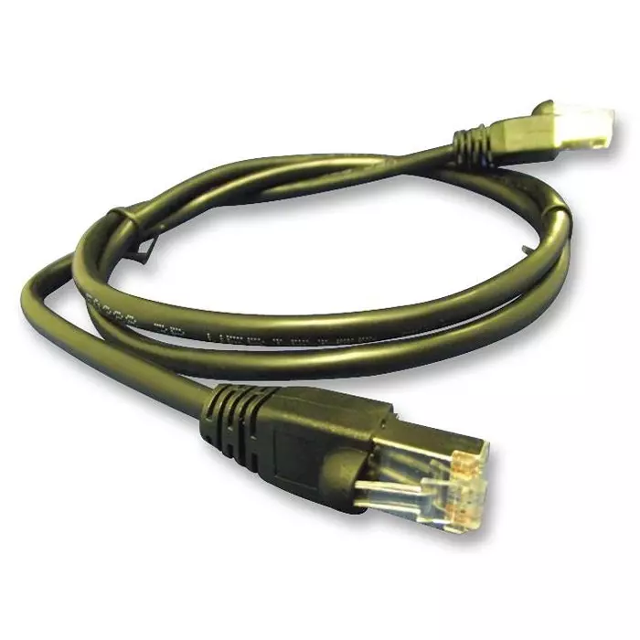 VIDEK PATCH LEAD, CAT5E, STP, BLACK, 1M, 1962-1BK