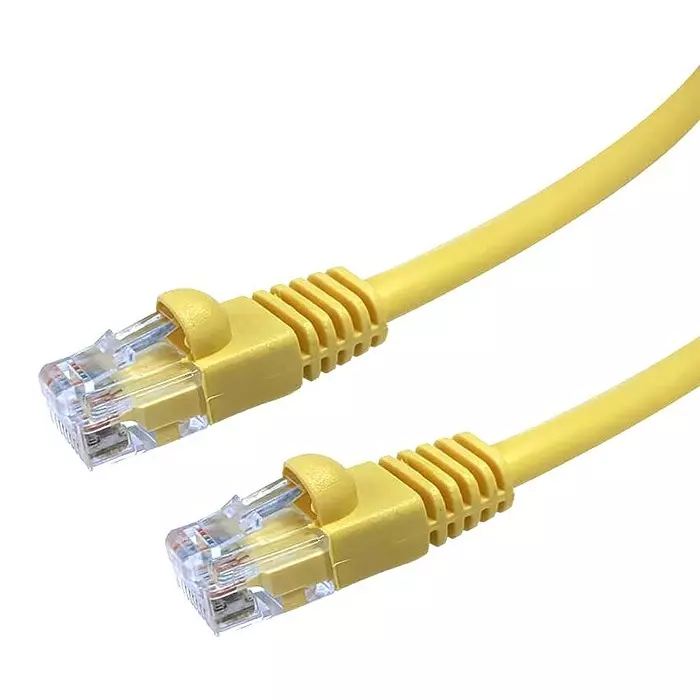 VIDEK PATCH LEAD, CAT5E, YELLOW, 0.5M, 2965-0.5Y