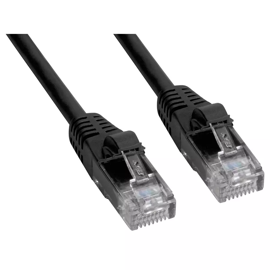 AMPHENOL CABLES ON DEMAND PATCH CABLE, RJ45 PLUG, 3 , BLACK, MP-5ERJ45UNNK-003