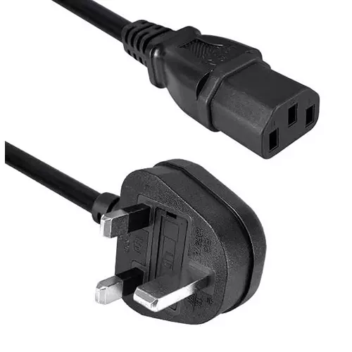 QUALTEK ELECTRONICS POWER CORD, BS1363A-IEC C13, 2.5M, 10A, 370001-E01