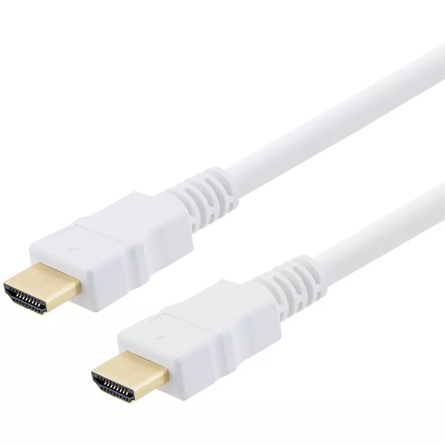 L-COM CABLE, HDMI A PLUG-PLUG, 3.3FT, WHITE, VHA00009-1M