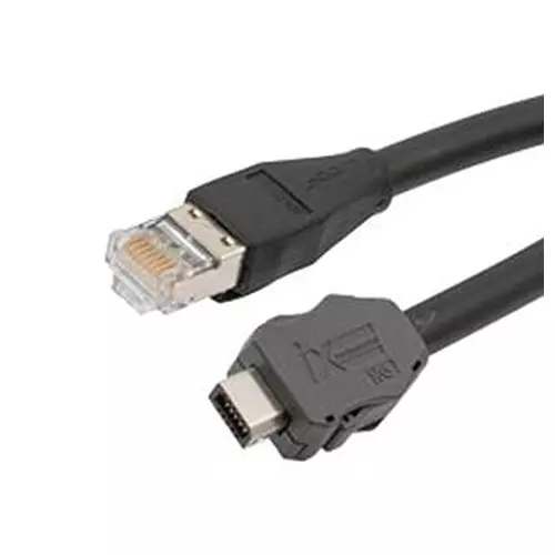 L-COM ENET CORD, IX A PLUG-RJ45 PLUG, 24.6 , TRGIX603LZ-BLK-7.5M