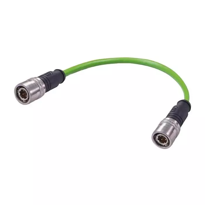 HARTING Cable Assembly, 4P M12 PLUG-PLUG, 16.4, GREEN, 21404040446050