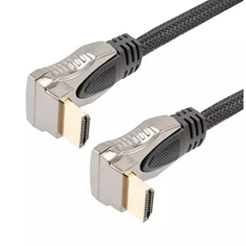 L-COM Cable Assembly, Hdmi R/A Plug-Plug, 3.3, HDMI-MM-RAUD-1M