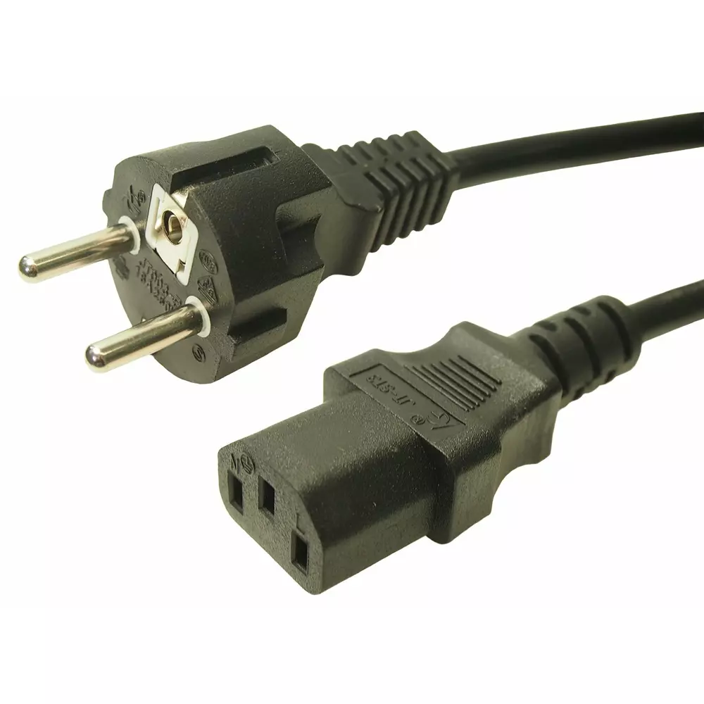 RS PRO Power Cord 10 Amp 250 V Black Sheath 1 m, 2848176