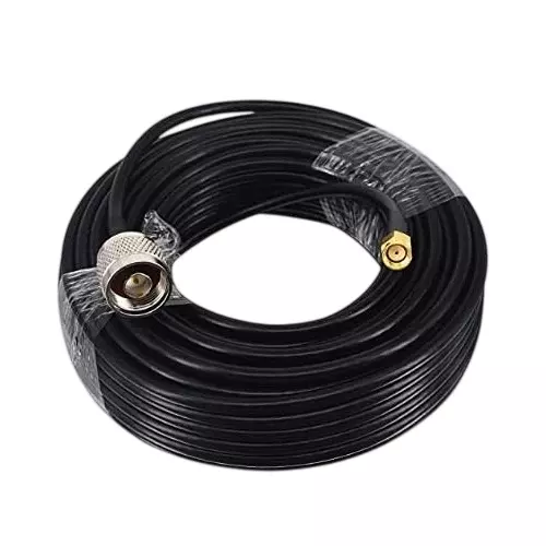 NBR Low Loss RF Coaxial Jumper Extension Cable RG58, N Male to RP SMA Male 30 m WiFi Antenna Pigtail for 3G, 4G, 5G, LTE Routers