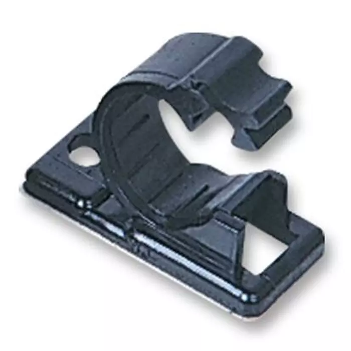 MULTICOMP PRO Cable Clamps / Cable Clips CABLE CLIP, BLACK, 18MM, PK100, MP003244 (Pack of 100)