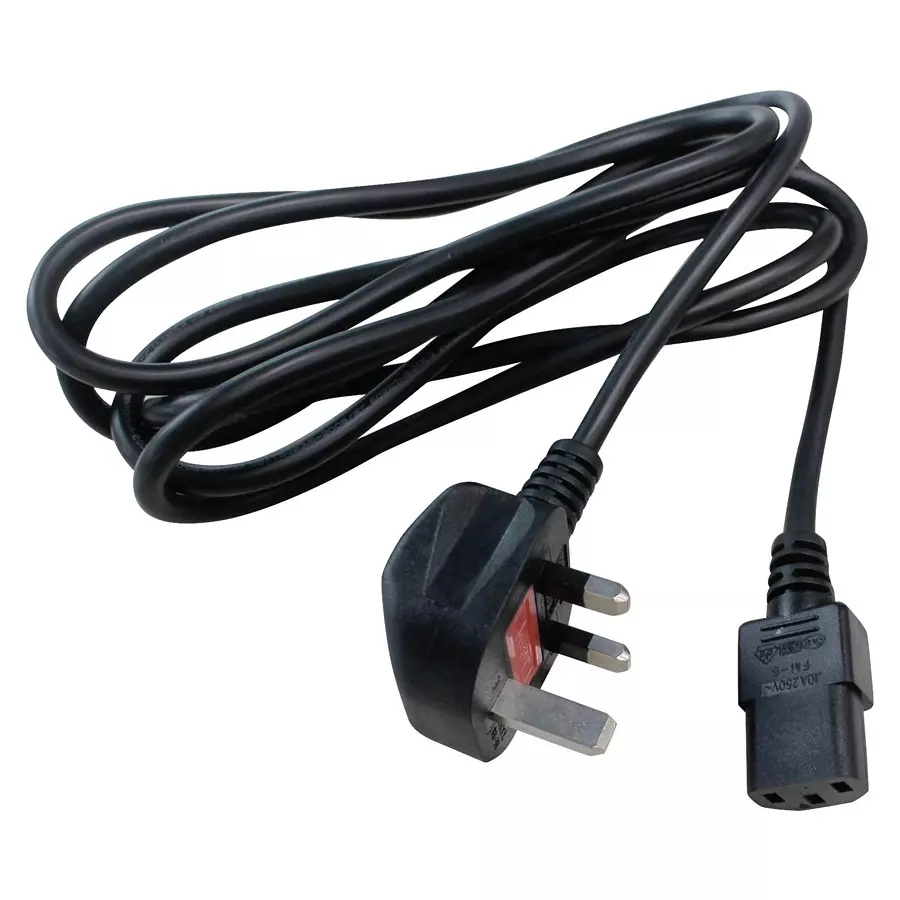MULTICOMP PRO Power Cords / Electrical Power Cables POWER CORD, BS 1363/A-IEC C13, 8.2FT, MC-178