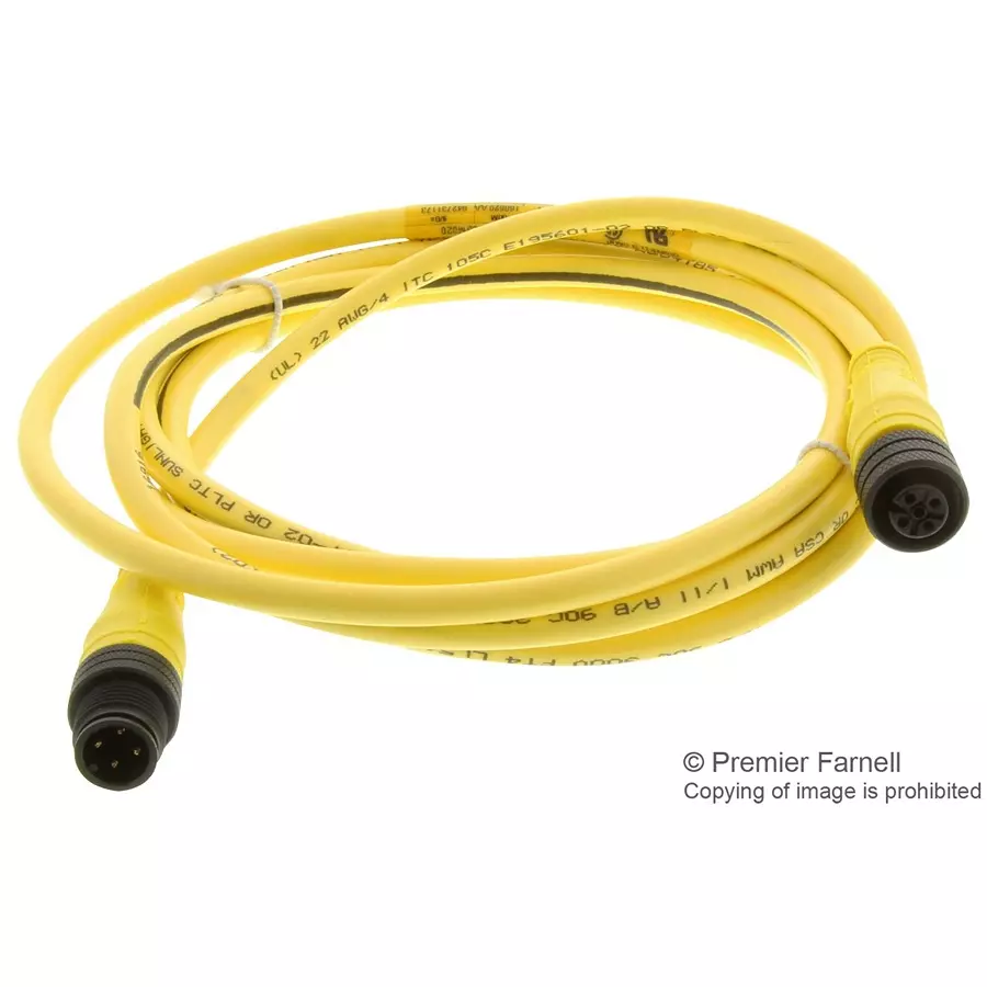 MOLEX Sensor Cable Assemblies SENSOR CORD, 4P M12 RCPT-PLUG, 2M 120066-0883