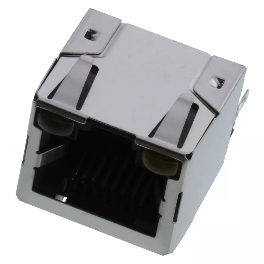 AMPHENOL COMMUNICATIONS SOLUTIONS RJ45 CONNECTOR, JACK, 8P8C, 1 PORT, TH, RJHSEKP84.
