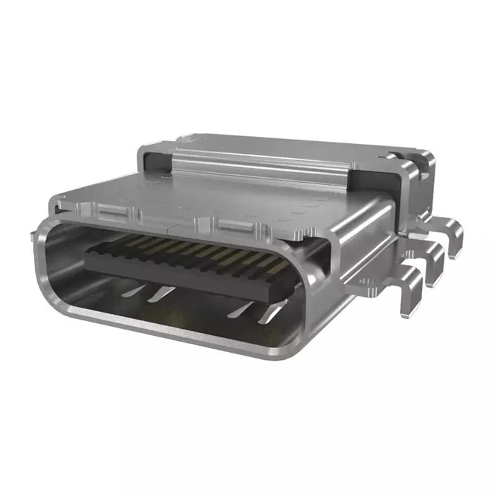 AMPHENOL COMMUNICATIONS SOLUTIONS USB CONN, 4.0 TYPE C, R/A RCPT, 24P, SMT, 12402072E512A.