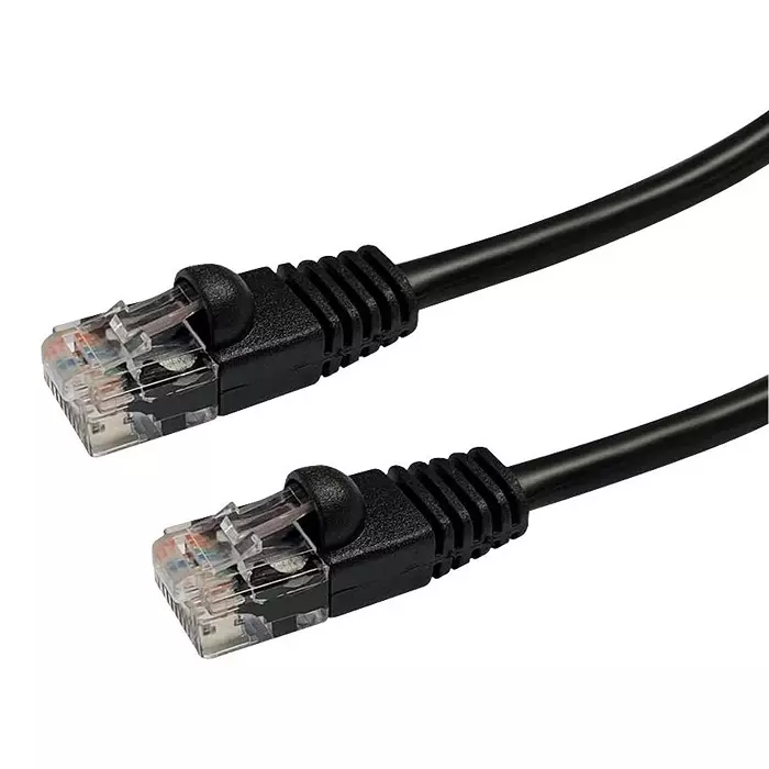 VIDEK PATCH LEAD, CAT5E, BLACK, 0.5M, 2965-0.5BK
