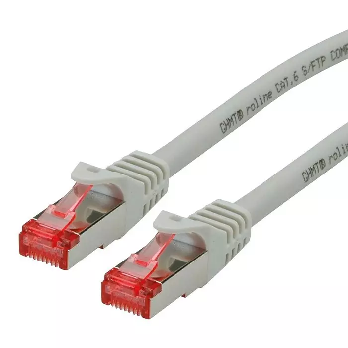 ROLINE PATCH CORD, RJ45 PLUG, CAT6, 1M, GREY, 21.15.2601
