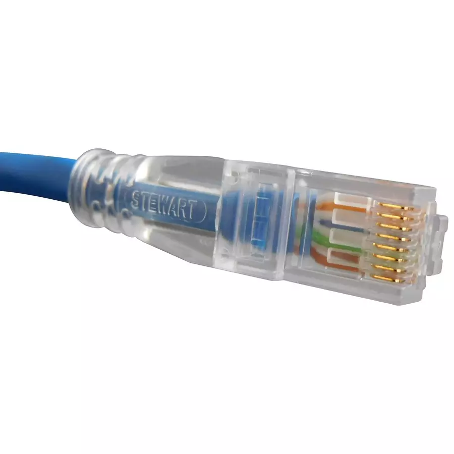 BEL Patch Cord, Rj45-Rj45 Plug, 3Ft, Blue, BM-5UE003F