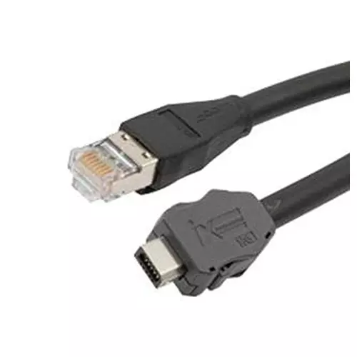 L-COM ENET CORD, IX B PLUG-RJ45 PLUG, 16.4 , TRGIX604EC-BLK-5M