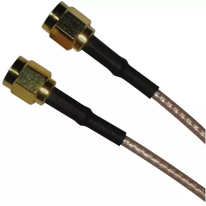 AMPHENOL RF COAXIAL CABLE ASSEMBLY, RG-316, 24IN, BLACK, 135101-03-24.00