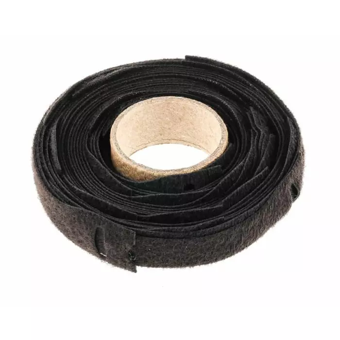 RS Pro Cable Tie Hook and Loop 203.5 mm x 12 mm Black Fabric (Pack of 25)