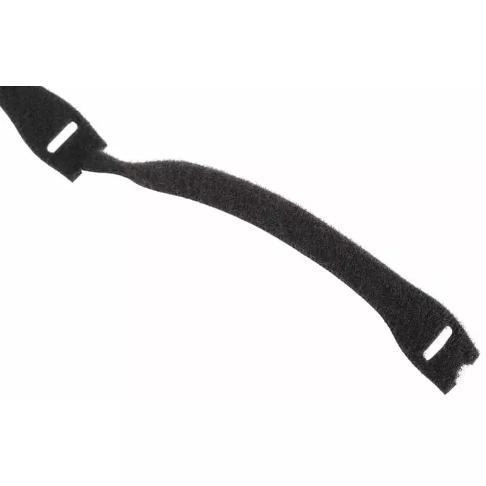 RS Pro Cable Tie Hook and Loop 150 mm x 20 mm Black Fabric (Pack of 25)